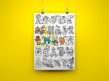 Görseli Galeri görüntüleyiciye yükleyin, OMY Coloring Poster - ABC