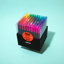 Görseli Galeri görüntüleyiciye yükleyin, OMY Box of 100 Markers / 100'lü Keçeli Kalem