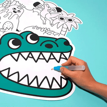 Görseli Galeri görüntüleyiciye yükleyin, OMY Magic Water Placemat / Sihirli Amerikan Servis Dinos