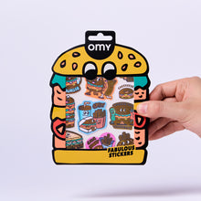 Görseli Galeri görüntüleyiciye yükleyin, OMY Fabulous Vinil Çıkartmalar - Burger