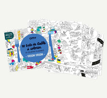 Görseli Galeri görüntüleyiciye yükleyin, OMY Paper Placemats - Vroom Vroom