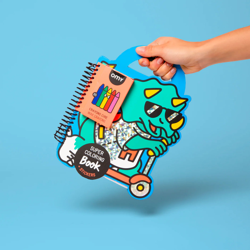 OMY Super Coloring & Stickers Book - Dino