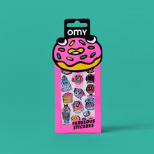 Görseli Galeri görüntüleyiciye yükleyin, OMY Fabulous Vinil Çıkartmalar - Donuts
