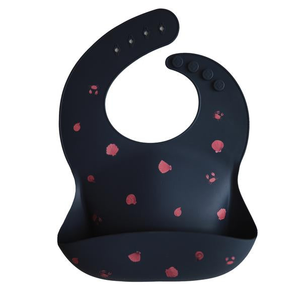 Mushie Silicone Baby Bib (Shells Smoke) - Mushie Mama Önlüğü